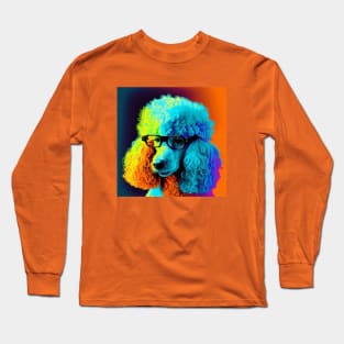 Nerdy Pop Art Poodle Long Sleeve T-Shirt